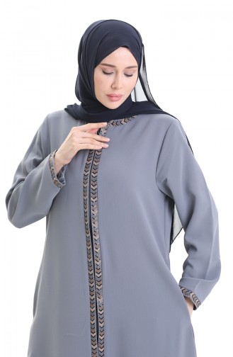 Gray Abaya 6183-03