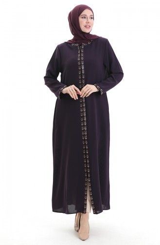 Plum Abaya 6183-06