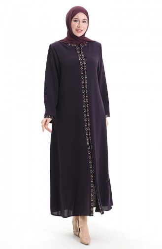 Plum Abaya 6183-06