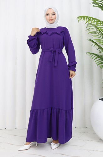 Purple Hijab Dress 0023-08