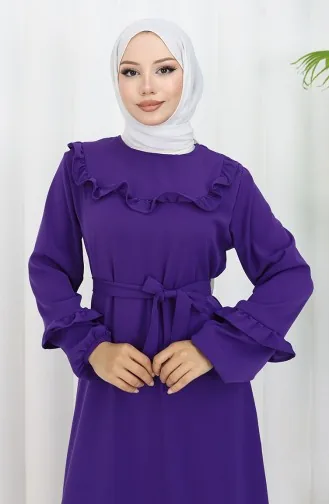 Robe à Volants En Tissu Aerobin 0023-08 Violet 0023-08