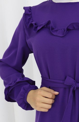 Purple Hijab Dress 0023-08