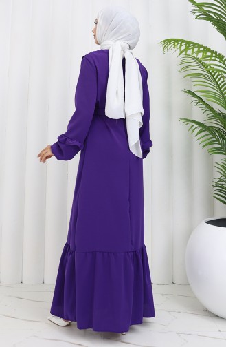Purple Hijab Dress 0023-08