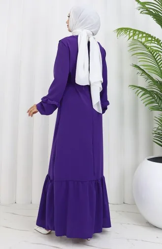 Robe à Volants En Tissu Aerobin 0023-08 Violet 0023-08