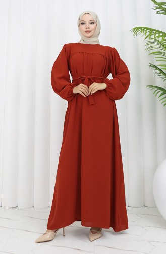 Robe Hijab Brique Foncé 0029-11
