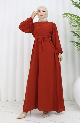 Robe Hijab Brique Foncé 0029-11