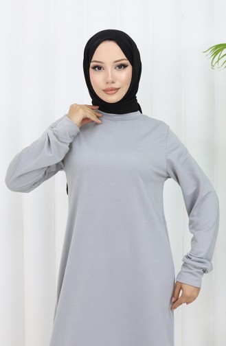 İki İplik Tunik Pantolon İkili Takım 0001-16 Gümüş