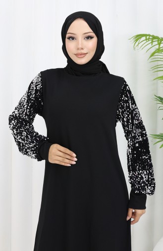 Robe De Soirée A Paillettes 0305-01 Noir 0305-01