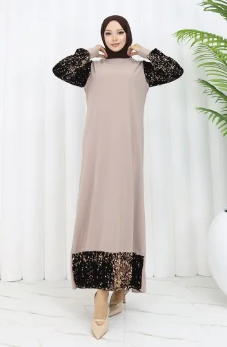 Avondjurk Met Lovertjes 0305-06 Beige 0305-06