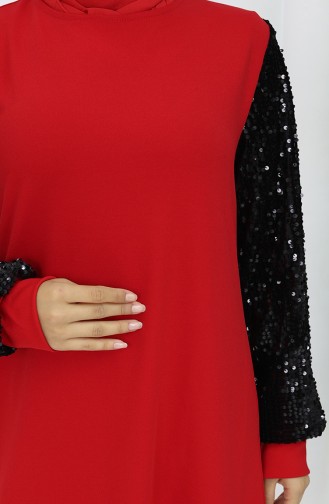 Abendkleid Mit Pailletten 0305A-01 Rot 0305A-01