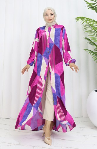 Fuchsia Hijab Kleider 0051-03