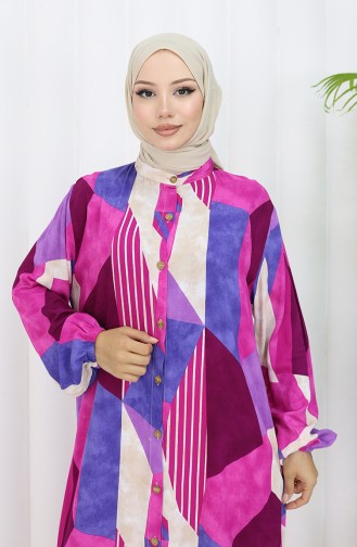 Fuchsia Hijab Kleider 0051-03