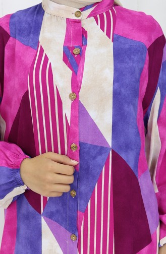 Fuchsia Hijab Kleider 0051-03
