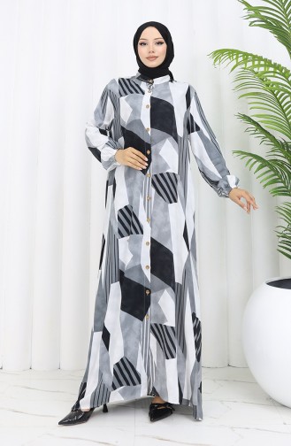 Grau Hijab Kleider 0051-04