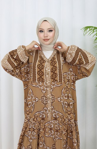 Braun Hijab Kleider 0052-02