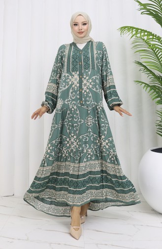 Robe Hijab Vert noisette 0052-04