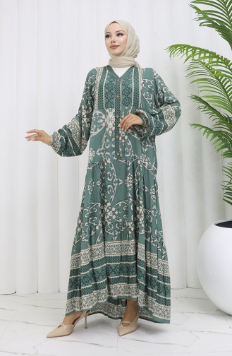 Robe Hijab Vert noisette 0052-04