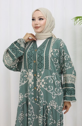 Robe Hijab Vert noisette 0052-04