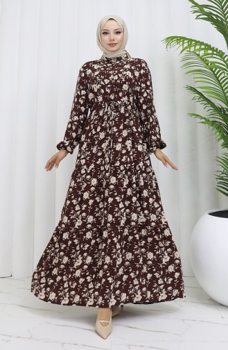 Braun Hijab Kleider 0053-01