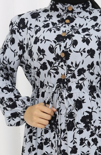 Grau Hijab Kleider 0053-03