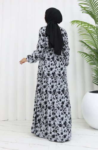 Grau Hijab Kleider 0053-03