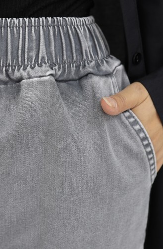 Beli Lastikli Kot Pantolon 9633-02 Füme
