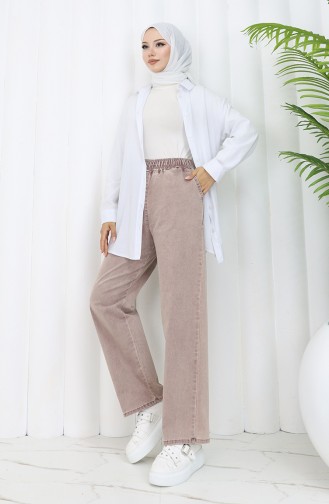Elastic Waist Jeans 9633B-01 Light Rose 9633B-01