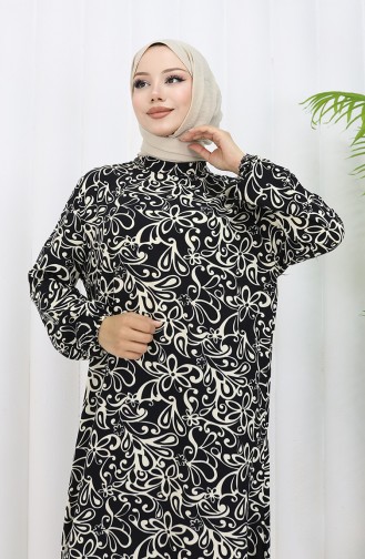 Schwarz Hijab Kleider 2036-03