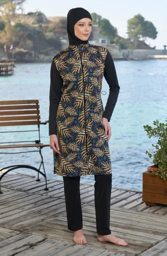 Volledig Bedekkend Hijab-zwempak 25942-01 Zwart 25942-01