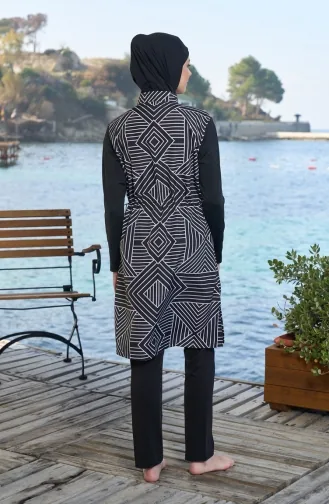 Volledig Bedekkend Hijab-zwempak 25946-01 Zwart 25946-01