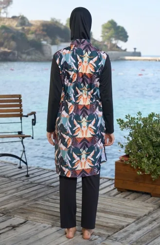 Volledig Bedekkend Hijab-zwempak 25947-01 Zwart 25947-01