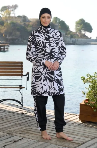 Volledig Bedekkend Hijab-zwempak 25965-01 Zwart 25965-01