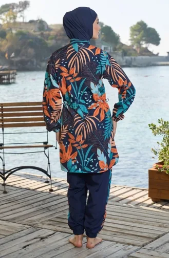 Volledig Bedekkend Hijab-zwempak 25966-01 Marineblauw 25966-01