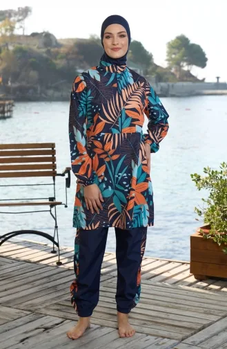 Volledig Bedekkend Hijab-zwempak 25966-01 Marineblauw 25966-01