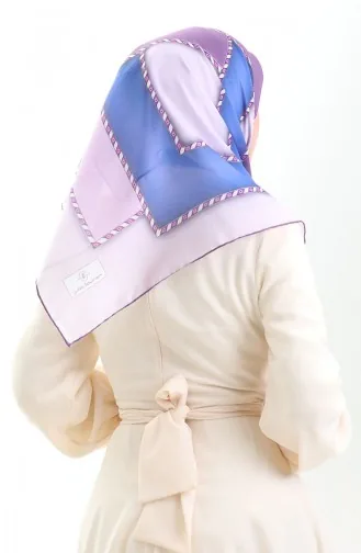 Geometric Patterned Scarf 70293-02 Purple Lilac 70293-02