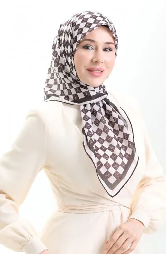Desenli Soft Eşarp 70294-04 Siyah