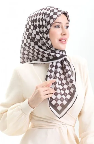Desenli Soft Eşarp 70294-04 Siyah