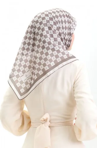 Desenli Soft Eşarp 70294-07 Toprak