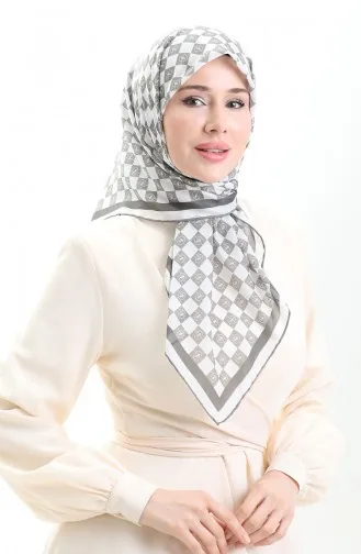 Desenli Soft Eşarp 70294-09 Küf Yeşili