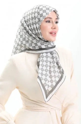 Desenli Soft Eşarp 70294-09 Küf Yeşili