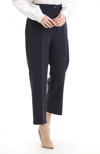 Pantalon à Poches Grande Taille 4003-02 Bleu Marine 4003-02