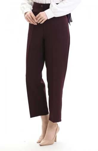 Pantalon à Poches Grande Taille 4003-04 Rouge Bordeaux 4003-04