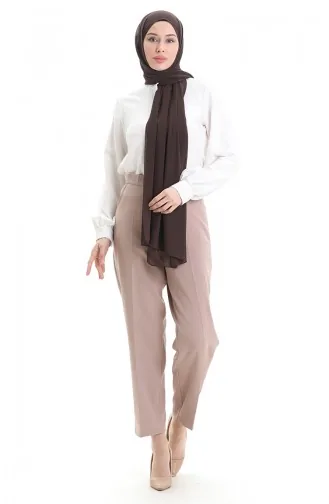 Pantalon à Poches Grande Taille 4003-06 Café Au Lait 4003-06