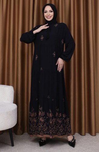 Printed Viscose Dress 4083-01 Black 4083-01