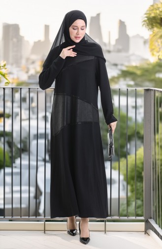 Black Hijab Dress 6253-01