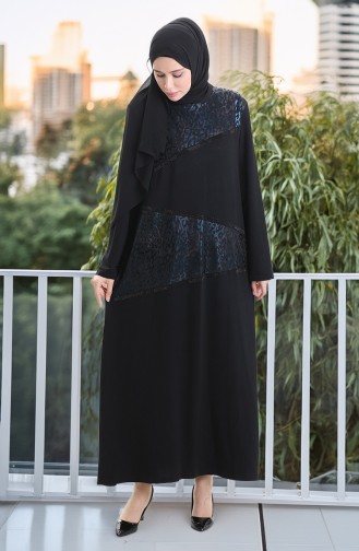 Navy Blue İslamitische Jurk 6253-02