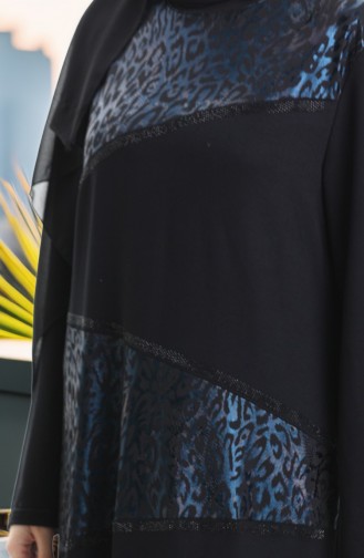 Navy Blue İslamitische Jurk 6253-02