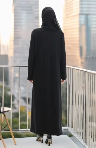 Übergröße Kleid Aus Gekämmter Baumwolle Mit Kristallen 6253-02 Marineblau 6253-02