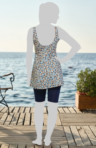 Maillot de Bain Hijab Bleu Marine 25634-01
