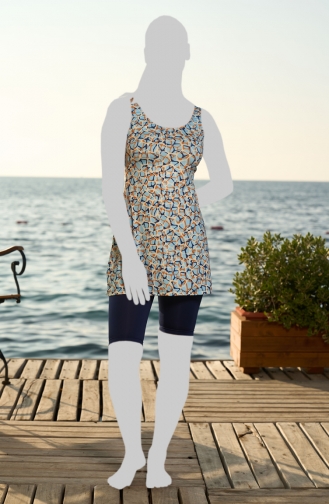 Maillot de Bain Hijab Bleu Marine 25634-01